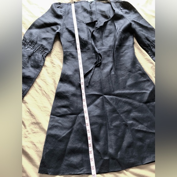 Benetton linen black dress one piece - Picture 12 of 13